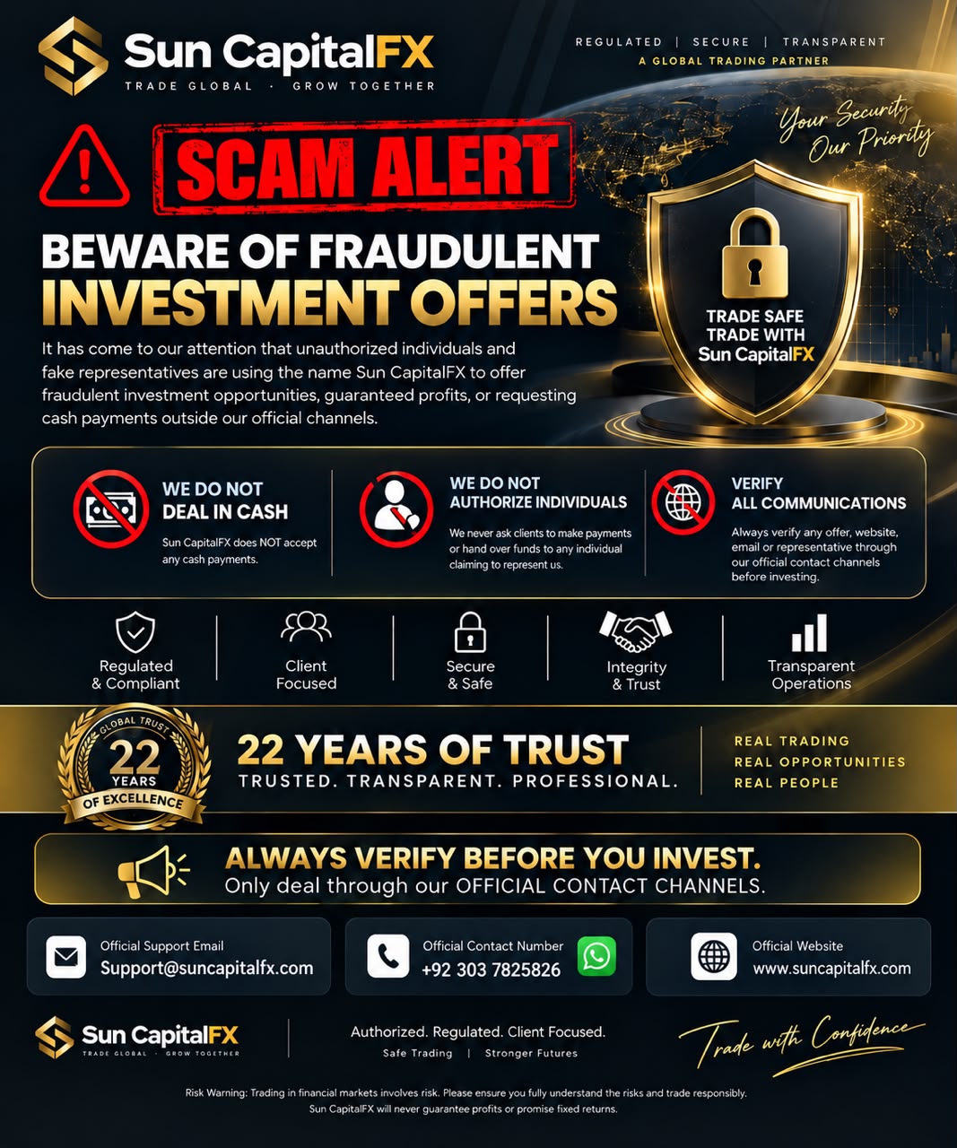 Scam Alert Notice - Sun Capital FX